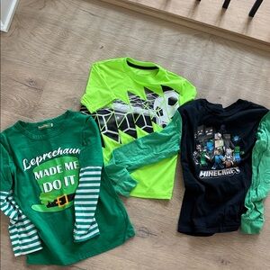 Kids Long-Sleeve Shamrock Green St. Patrick's Shirt - Leprechaun Made Me Do It